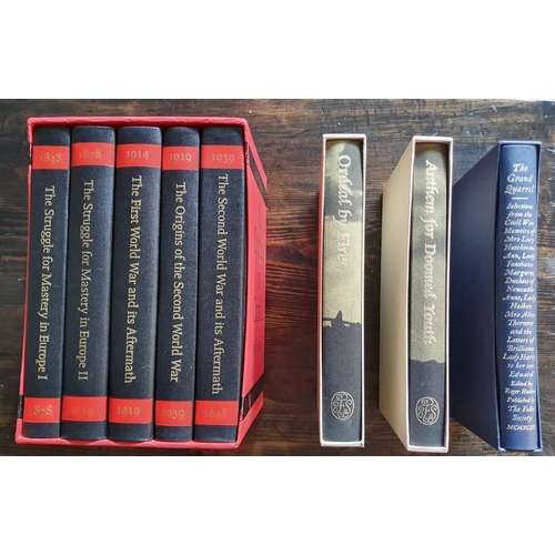 80 - Set of 4 Folio Society cased hardback war-related volumes, comprising AJP Taylor 'a Century of Confl... 