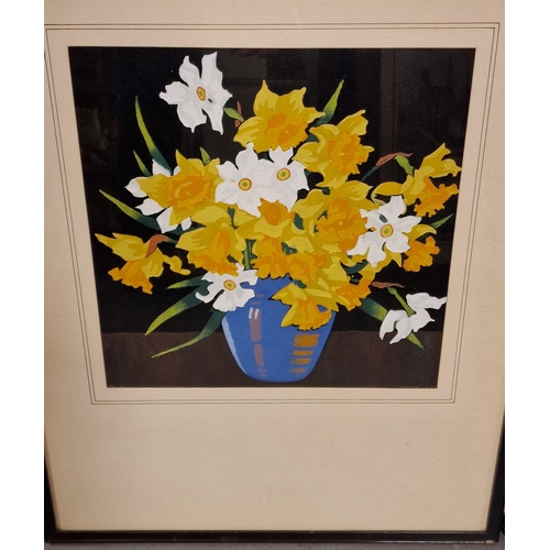 94f - Pair of Original Signed Floral Still Life Pieces by Thomas Todd Blaylock (1876-1929) - 42x55cm