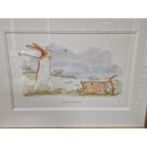 94i - Trio of Large Children's Bedroom Nutbrown Hare Prints - Sam McBratney/Anita Jeram Rabbit 'Guess How ... 