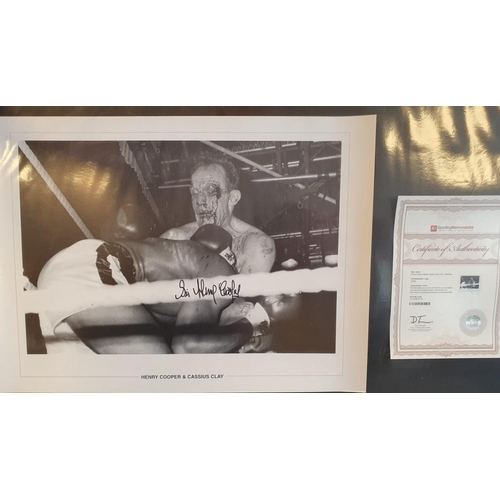 10c - Signed Henry Cooper (vs Muhmmad Ali) + Frank Bruno Boxing Sporting Memorabilia Photograph + Certific... 