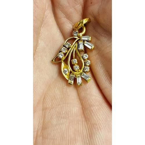 211 - 14ct Gold and Multi-Diamond Pendant, 2.05g