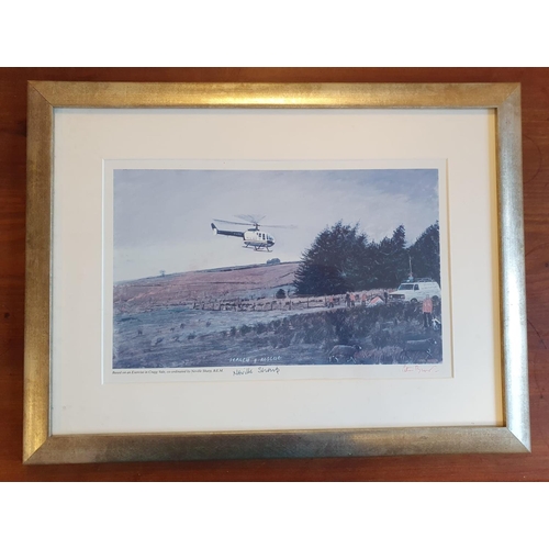 26k - Hand-signed Peter Brook Air Rescue Framed Print - 61x46cm