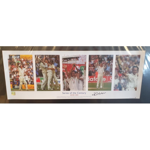 49d - Pair of Signed Sports Memorabilia, England's Cricket Captain Michael Vaughan & Rowing Olympian Mathe... 