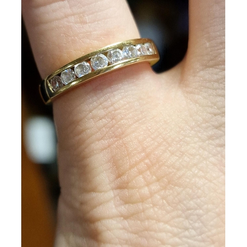 239 - 9ct Gold Half Eternity Ring, size N, 2.1g