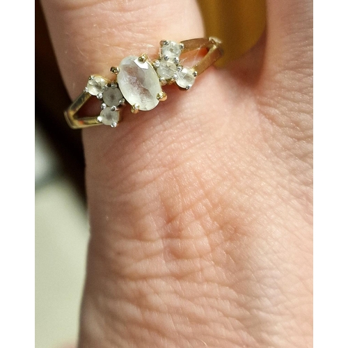 243 - 9ct Gold Dress Ring, size N+0.5 & 2.7g