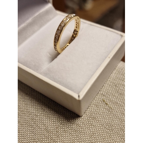 270 - 9ct Gold and Diamond Eternity Ring, size L+0.5, 2.9g