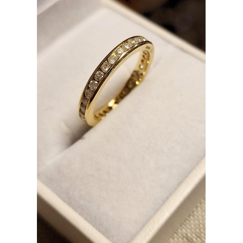 270 - 9ct Gold and Diamond Eternity Ring, size L+0.5, 2.9g