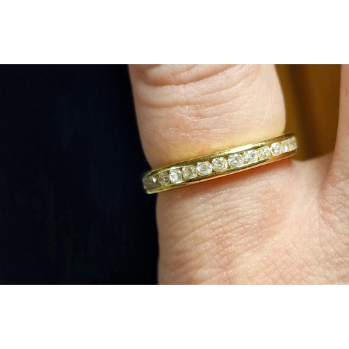 270 - 9ct Gold and Diamond Eternity Ring, size L+0.5, 2.9g