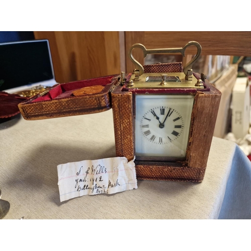 37f - Antique French Carriage Clock - likely Armand Couaillet