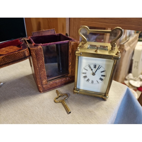 37f - Antique French Carriage Clock - likely Armand Couaillet