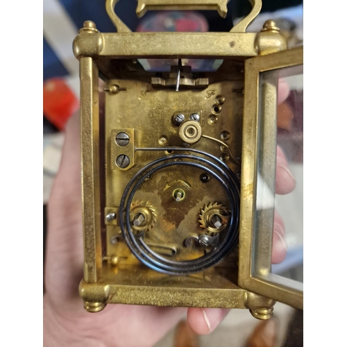 37f - Antique French Carriage Clock - likely Armand Couaillet