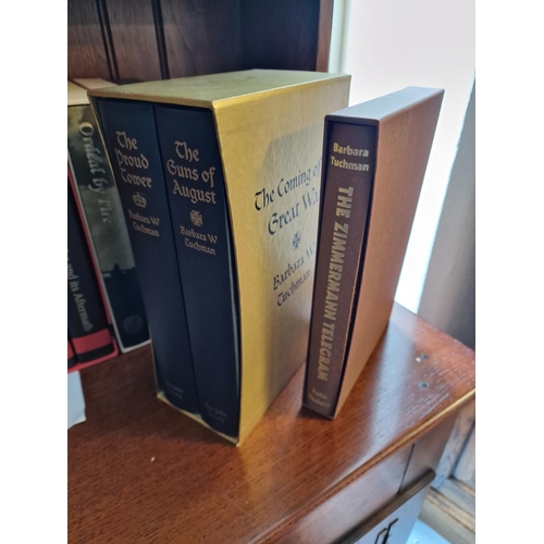 81 - Pair of cased Folio Society hardback Shakespeare volumes by Barbara W Tuchman, comprising 'the Zimme... 