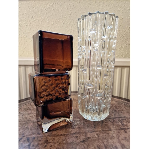 53b - Sklo Union Designer Glass Vase + One Other