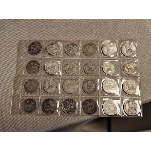 85b - Collection of 1896 to 1910 Silver Shillings and Sixpence Coins