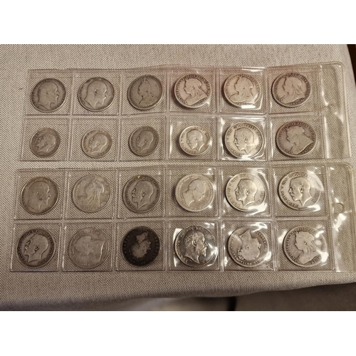 85b - Collection of 1896 to 1910 Silver Shillings and Sixpence Coins