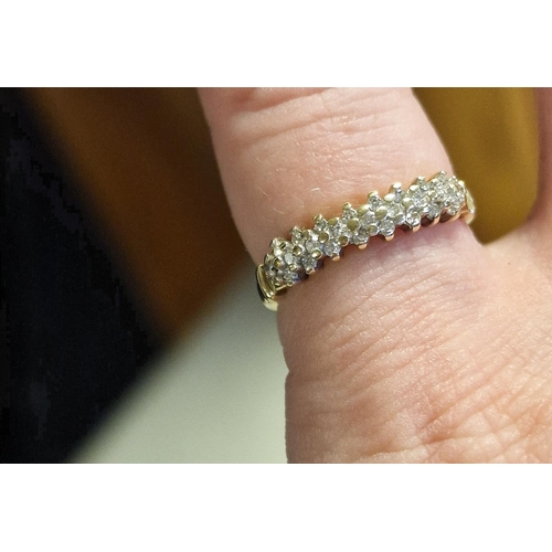 148 - 9ct Gold & Diamond Half Eternity Ring, size L+0.5