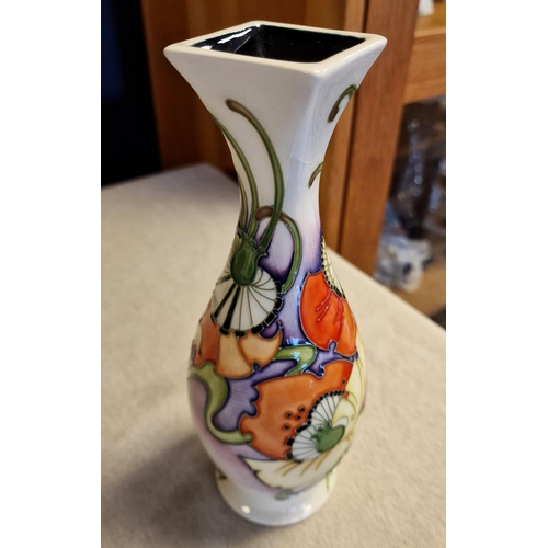 186 - Moorcroft 2007/2008 Moorcroft Collectors Club Demeter Floral Vase - signed by Emma Bossons - 21.5cm ... 