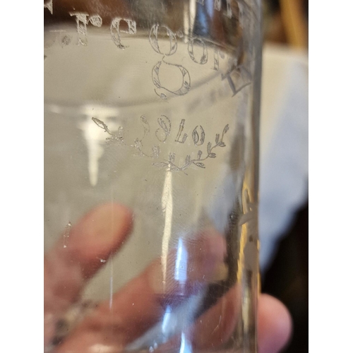 20a - Mid 19th Century Masonic Glass Tumbler - inscribed 