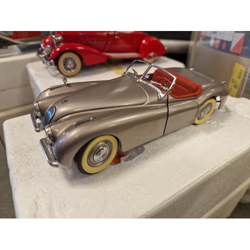 237 - Trio of Four Boxed Danbury Mint Model Toy Cars inc 1949 Jaguar XK 120, 1934 Packard LeBaron, and a 1... 