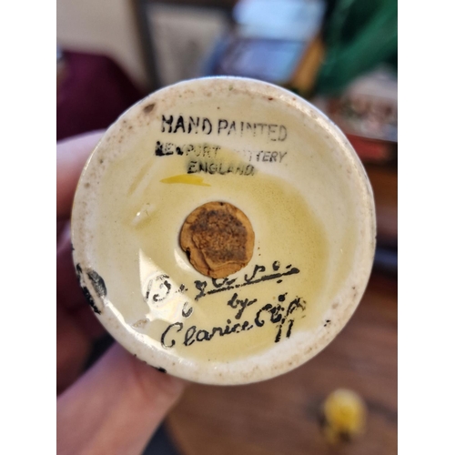 211f - Art-Deco 1930's Clarice Cliff Bizarre Salt and Pepper Shakers Pots