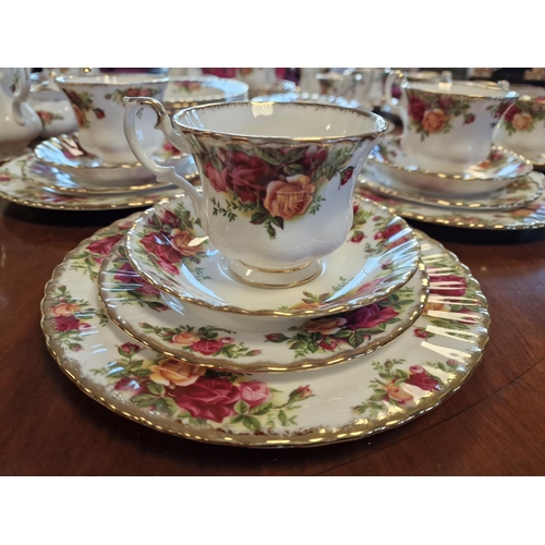 215a - Extensive 90+ Piece Royal Albert Old Country Roses Tea and Dinner Service - inc roughly 9-10 none RA... 