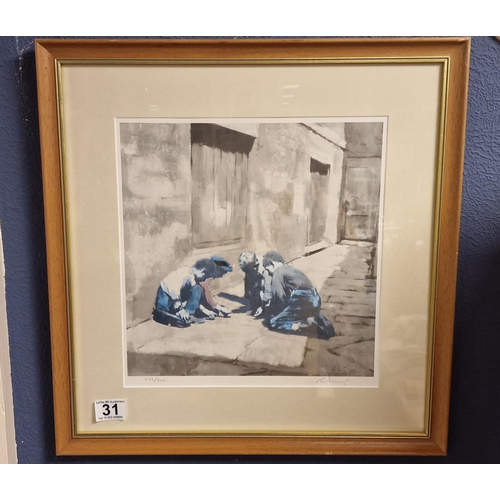 Framed And Hand Signed Salford Artist Harold Riley (1934-2023) Print ...