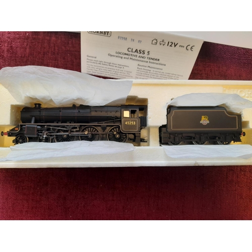 313 - Hornby R2250 OO BR 4-6-0 Class 5MT Locomotive 45253 Lined Black - Railway Train Model Loco Toy Int... 