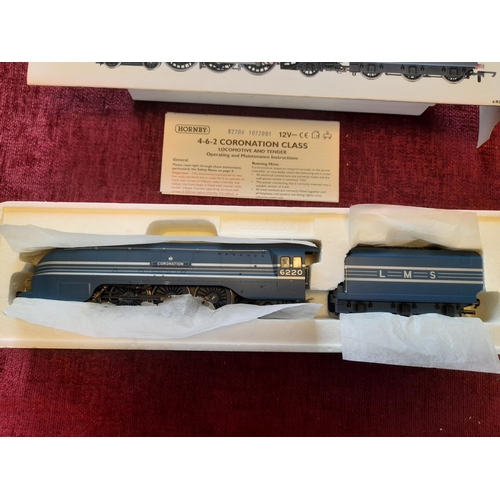 319 - Hornby R2206 OO LMS 4-6-2 Coronation Class 6220 Coronation - Railway Train Model Loco Toy Interest