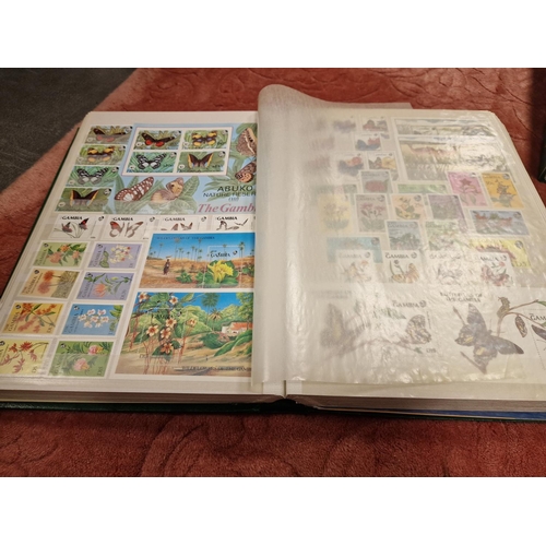 95k - Group of Five Full Postage Stamp Albums w/various Commonwealth countries inc South Africa, Ireland, ... 