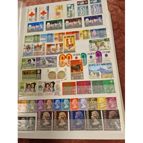 95k - Group of Five Full Postage Stamp Albums w/various Commonwealth countries inc South Africa, Ireland, ... 