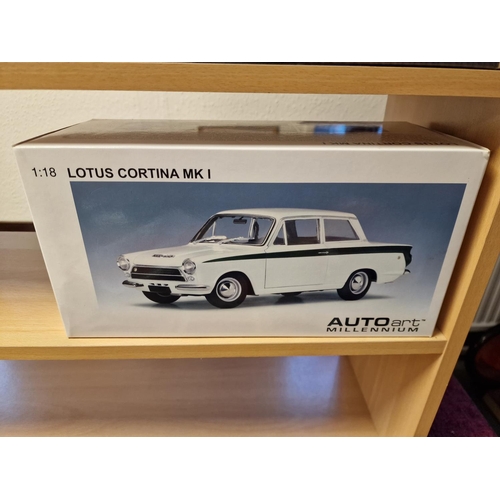 402 - Boxed 1:16 Auto Art Millenium Lotus Cortina MK1 Model Toy Car