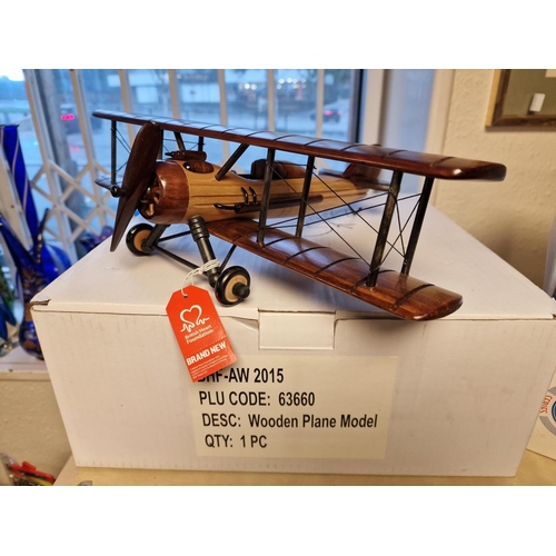 405 - Boxed Wooden Plane Model