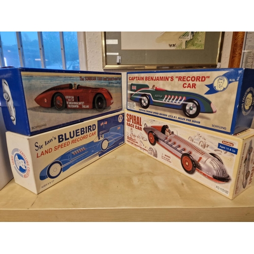 406 - Group of Four Schylling land Speed Record Model Toy Cars inc Bluebird, Sunbeam 1000, Spira Car & Cap... 