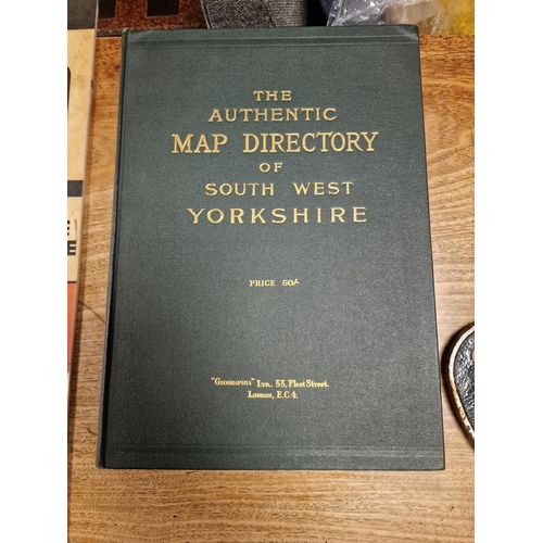 401a - VGC Early Edition of The Authentic Map Directory of South West Yorkshire