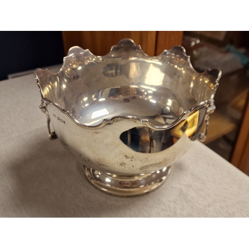 50 - Antique 1923 Fluted Hallmarked London Silver Bowl - Robert Pringle & Sons - 581g & 18cm x 13cm high