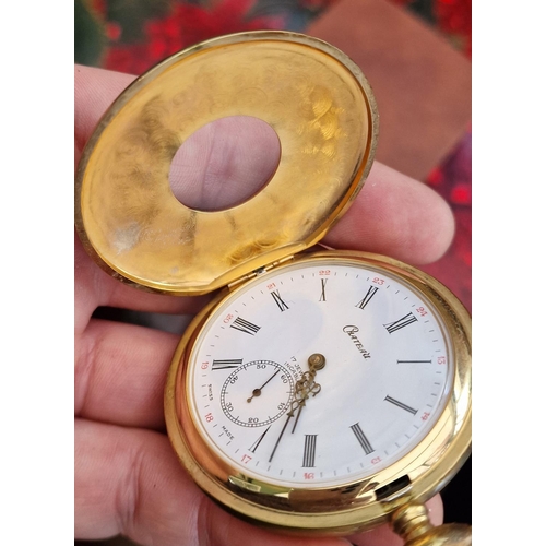 121 - Swiss Chateau Gold-Plated Pocketwatch