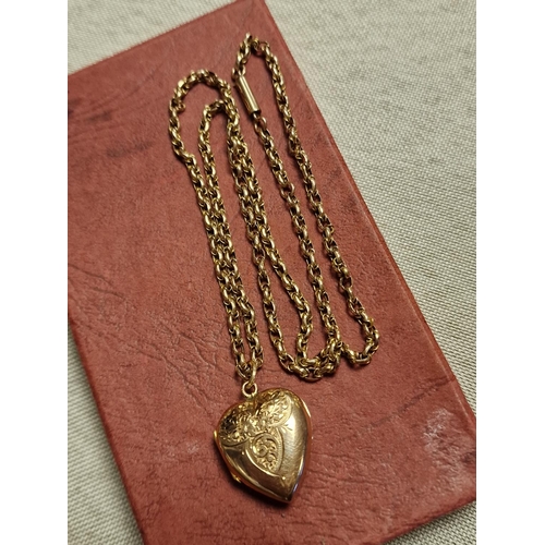 138 - 9ct Gold Locket Necklace Chain - 7.9g