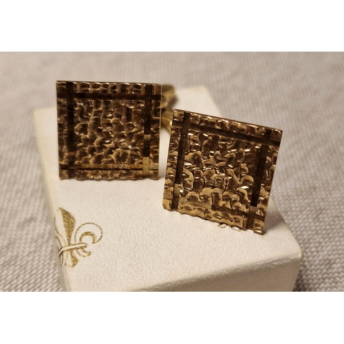 144 - Pair of Vintage 9ct Gold Cufflinks - total weight 8.8g