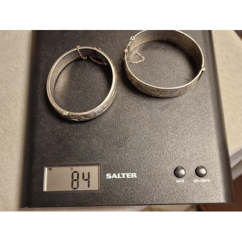 192 - Pair of Hallmarked Silver Bangles - 84g total