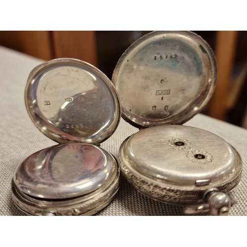 197 - Pair of Continental European Silver Pocketwatches - 77g combined