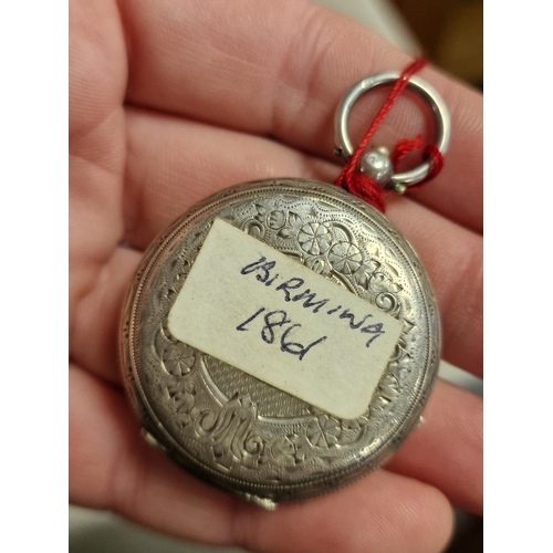 199a - 1861 Antique Birmingham Silver Pocketwatch - 40.6g