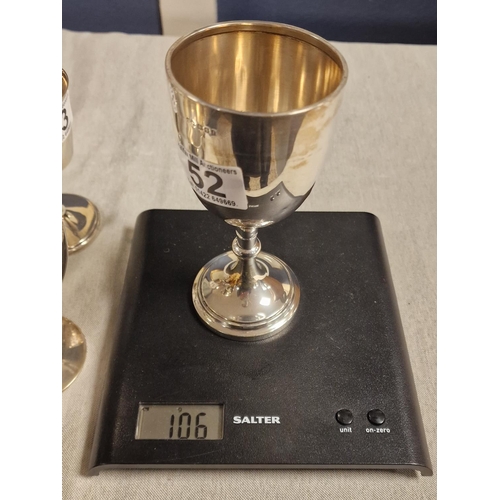 52 - 1920 Hallmarked London Silver Robert Pringle & Sons Goblet - 106g