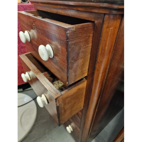 97 - Antique Mahogany Single Four-Drawer Chest of Drawers - 79cm high