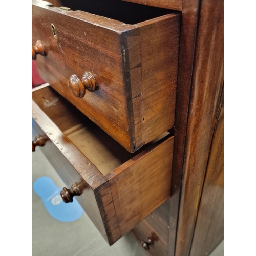 98 - Antique Mahogany Single Four-Drawer Chest of Drawers - 79cm high