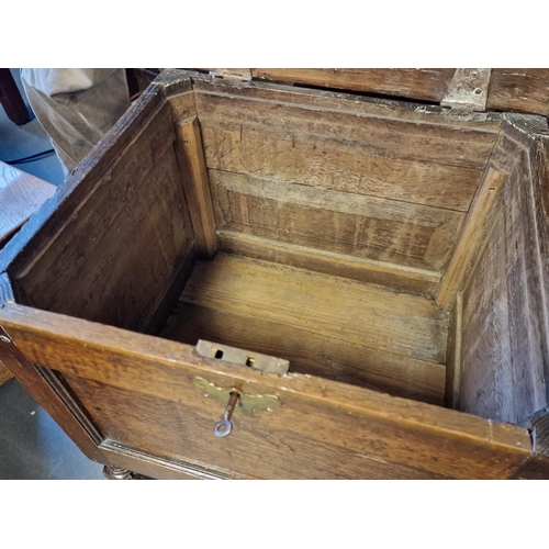 99 - Pair of Antique 18th Century Carriage Style and Fireside Storage Cabinets - both approx 45x50cm