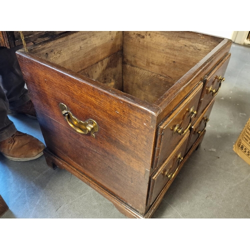 99 - Pair of Antique 18th Century Carriage Style and Fireside Storage Cabinets - both approx 45x50cm