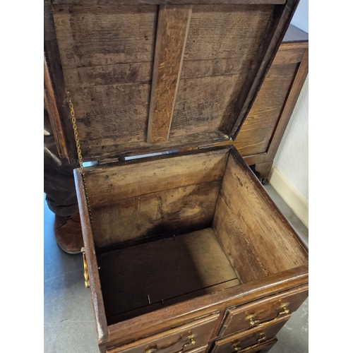 99 - Pair of Antique 18th Century Carriage Style and Fireside Storage Cabinets - both approx 45x50cm