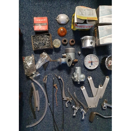 228 - Collection of Norton Motorcycle Engine & Chassis Accessories and Motor Parts or Booklets inc Pistons... 