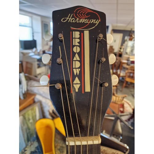 245 - Vintage Cased 1950's Harmony Archtop Acoustic Guitar