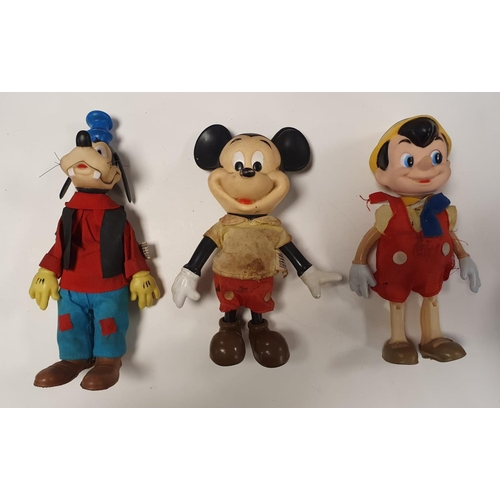 292 - Trio of Original USA American Issue Walt Disney Figures inc Pinocchio, Mickey Mouse & Goofy